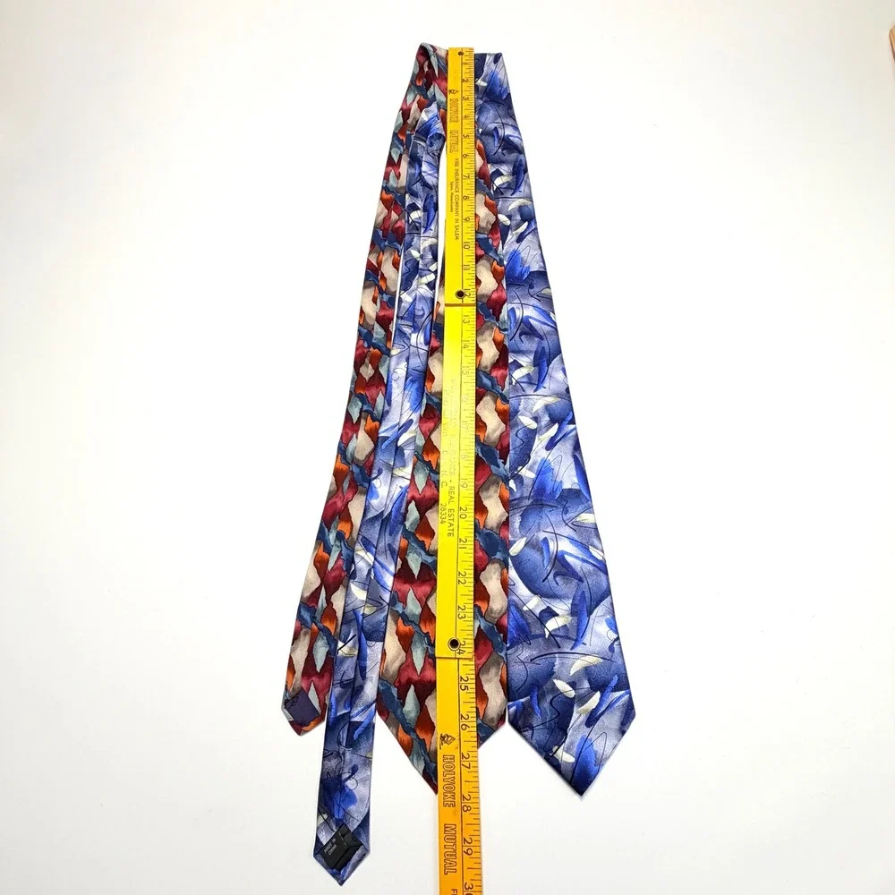 J Garcia Lot 2 Silk Ties Blue Abstract Art Jerry Garcia Wide Neckties